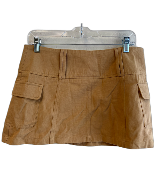 Superdown Size Medium Tan No Fabric Tag Back Zip Wide Waist Band Pockets Skirt Tan / Medium