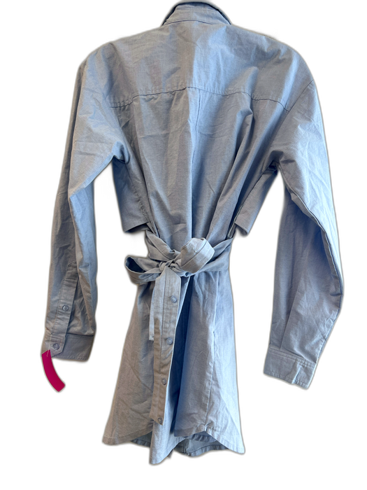 Sovere / Size Medium Light Blue Cotton Long Sleeve Button Down Collared Dress Light Blue / Medium