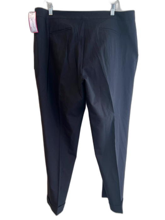 Eileen Fisher Size 16 Black Viscose Blend Zip Fly Pockets Tapered Pants Black / 16
