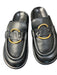 Moncler Shoe Size 40 Black Leather Loafer Slip On Gold Hardware Shoes Black / 40