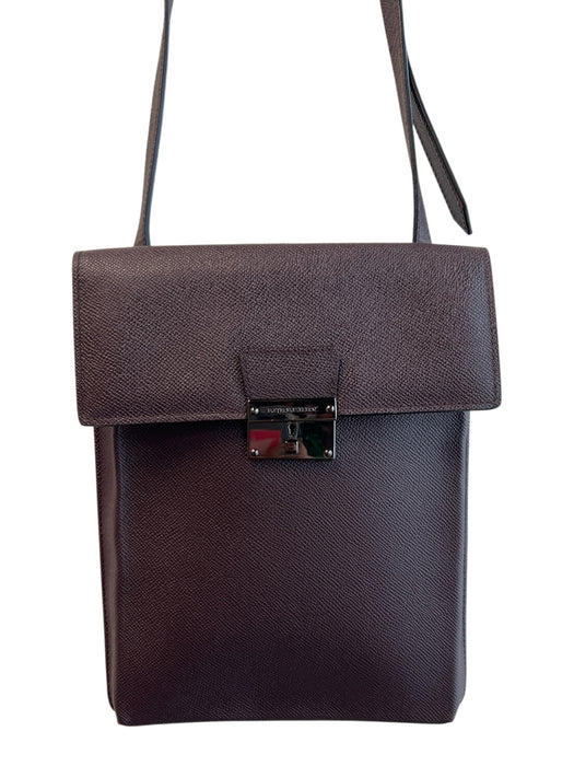 Burberry Purple Leather Cross Body Snap Closure Dust bag incl. Zip Pocket Bag Purple / NWT