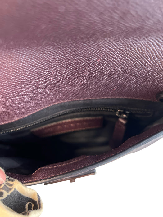 Burberry Purple Leather Cross Body Snap Closure Dust bag incl. Zip Pocket Bag Purple / NWT