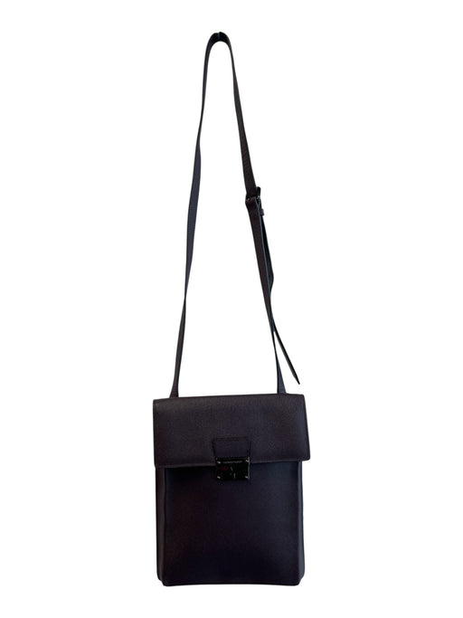 Burberry Purple Leather Cross Body Snap Closure Dust bag incl. Zip Pocket Bag Purple / NWT