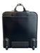 Jack Georges Black Leather computor bag Roller contrast stitch CARRY ON Luggage Black
