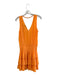 Ramy Brook Size M Orange Polyester V Neck & Back Sleeveless Elastic Waist Dress Orange / M