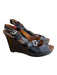 Coach Shoe Size 11 Brown Leather open toe Silver Hardware Buckle Detail Shoes Brown / 11