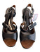 Coach Shoe Size 11 Brown Leather open toe Silver Hardware Buckle Detail Shoes Brown / 11