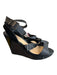 Gianni Bini Shoe Size 11 Black Leather Upper open toe Multiple Straps Shoes Black / 11