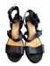 Gianni Bini Shoe Size 11 Black Leather Upper open toe Multiple Straps Shoes Black / 11