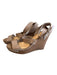 Gianni Bini Shoe Size 11 nude Leather Upper open toe Multiple Straps Wedge Shoes nude / 11