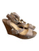 Gianni Bini Shoe Size 11 nude Leather Upper open toe Multiple Straps Wedge Shoes nude / 11