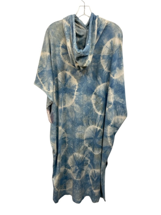 COS Size L Blue & White Cotton Tie Dye Hood Midi Cover Up Dress Blue & White / L