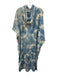COS Size L Blue & White Cotton Tie Dye Hood Midi Cover Up Dress Blue & White / L
