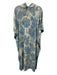 COS Size L Blue & White Cotton Tie Dye Hood Midi Cover Up Dress Blue & White / L