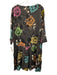 Bitte Kai Rand Size S / 1 Dark Gray, Pink, Multi Linen Scoop Neck Floral Dress Dark Gray, Pink, Multi / S / 1