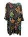 Bitte Kai Rand Size S / 1 Dark Gray, Pink, Multi Linen Scoop Neck Floral Dress Dark Gray, Pink, Multi / S / 1