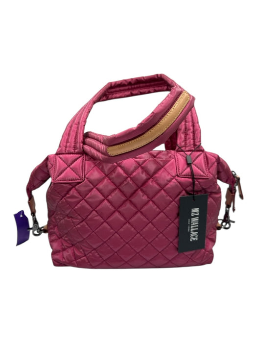 MZ Wallace Dark Pink Nylon Shoulder Strap Quilted Crossbody Strap Incl Bag Dark Pink / M