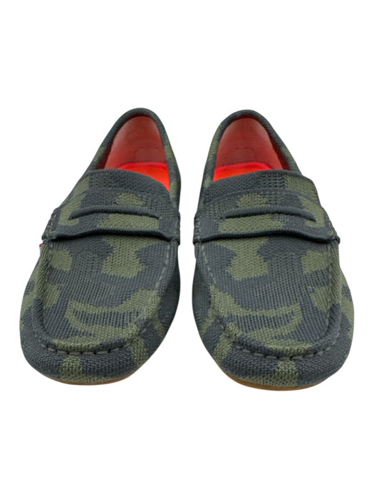 Rothy's Shoe Size 7 Green Print Knit Camoflage Loafers Green Print / 7