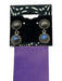 JBB Silver & Clear 925 Silver Moonstone Circles Post Back Drop Earrings Silver & Clear