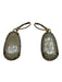 Gold & Ivory 14k Gold Faceted Stone Pave Halo drop Latch Back Earrings Gold & Ivory