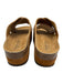 Chocolat Blu Shoe Size 38 Beige & Brown Leather Cork Criss Cross Slide Sandals Beige & Brown / 38