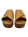 Chocolat Blu Shoe Size 38 Beige & Brown Leather Cork Criss Cross Slide Sandals Beige & Brown / 38