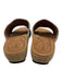 Taos Shoe Size 7.5 Gray, Blue, Brown Leather Cork Woven Wedge Slide Sandals Gray, Blue, Brown / 7.5