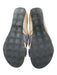 Taos Shoe Size 7.5 Gray, Blue, Brown Leather Cork Woven Wedge Slide Sandals Gray, Blue, Brown / 7.5