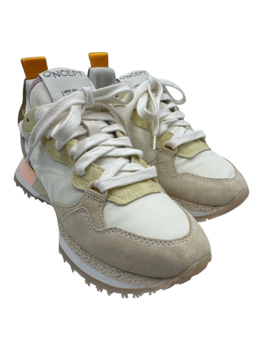 Oncept Shoe Size 6.5 White, Purple, Pink Nylon Suede Lace Up Sneakers White, Purple, Pink / 6.5