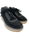 Chloe Shoe Size 37 Black & Gray Nylon Suede Woven Speckled Lace Up Sneakers Black & Gray / 37