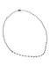 Silver, Gold, White 925 Silver Metal Beaded Chain Cross Pendant Long Necklace Silver, Gold, White