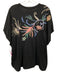 Johnny Was Los Angeles Size M/L Black, Blue, Multi Cotton Floral Embroidery Top Black, Blue, Multi / M/L