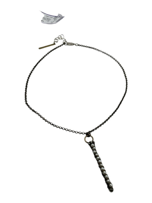 Winn 2023 Brass, Silver, Pearl Metal & Pearl Pendant Chain Necklace Brass, Silver, Pearl
