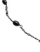 Purple, Clear, Gunmetal, Gold Metal & Pearl Beaded Station Chain Long Necklace Purple, Clear, Gunmetal, Gold