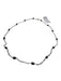 Purple, Clear, Gunmetal, Gold Metal & Pearl Beaded Station Chain Long Necklace Purple, Clear, Gunmetal, Gold
