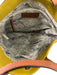 Nancybird Yellow, Pink & Brown Leather Magnetic Snap Multiple Straps Tote Bag Yellow, Pink & Brown