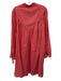 XiRENA Size XL Pink & Orange Cotton Blend Gingham Long Balloon Sleeve Dress Pink & Orange / XL