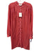 XiRENA Size XL Pink & Orange Cotton Blend Gingham Long Balloon Sleeve Dress Pink & Orange / XL