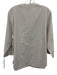 Foxcroft Size 14 Cream Gray Cotton Scalloped Edge 3/4 Sleeve Button Up Top Cream Gray / 14