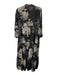 AQRL Size One Size Black & Cream White Cotton Abstract Print Eyelet Dress Black & Cream White / One Size