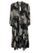 AQRL Size One Size Black & Cream White Cotton Abstract Print Eyelet Dress Black & Cream White / One Size
