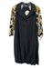 Alembika Size 1 Black, Cream & Tan Cotton Botanical Long Sleeve Dress Black, Cream & Tan / 1