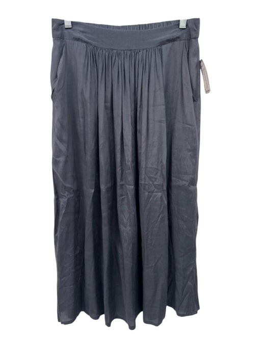 Chan Luu Size Est M Gray Blue No Fabric Tag Elastic Back Gathered Waist Skirt Gray Blue / Est M
