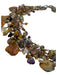 Brown & Multi Glass Beads Stone Beads Pearl accents Multi Strand Necklace Brown & Multi