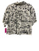 The Great Size L / 3 White & Black Cotton Button Down Line Art Print Top White & Black / L / 3