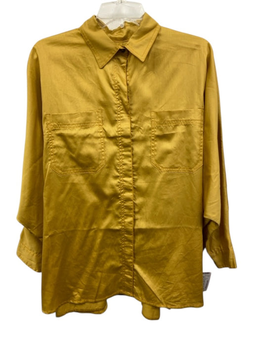 K. Swarth Pure Design Size One Size Mustard Yellow Cotton Dolman Long Sleeve Top Mustard Yellow / One Size