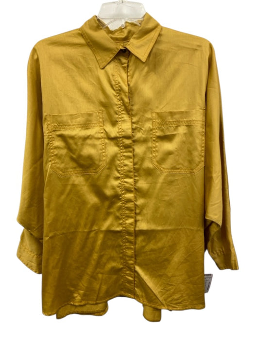 K. Swarth Pure Design Size One Size Mustard Yellow Cotton Dolman Long Sleeve Top Mustard Yellow / One Size