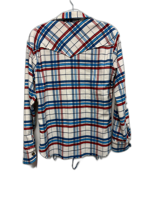 Aviator Nation Size XS Red, Blue, White Polyester Blend Long Sleeve Plaid Top Red, Blue, White / XS