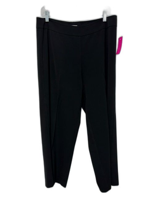 Avenue Montaigne Size 8 Black Rayon Blend Elastic Waist solid color Pants Black / 8
