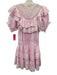 Loveshackfancy Size M Baby Pink Cotton Short Sleeve Tiered Ruffle Detail Dress Baby Pink / M